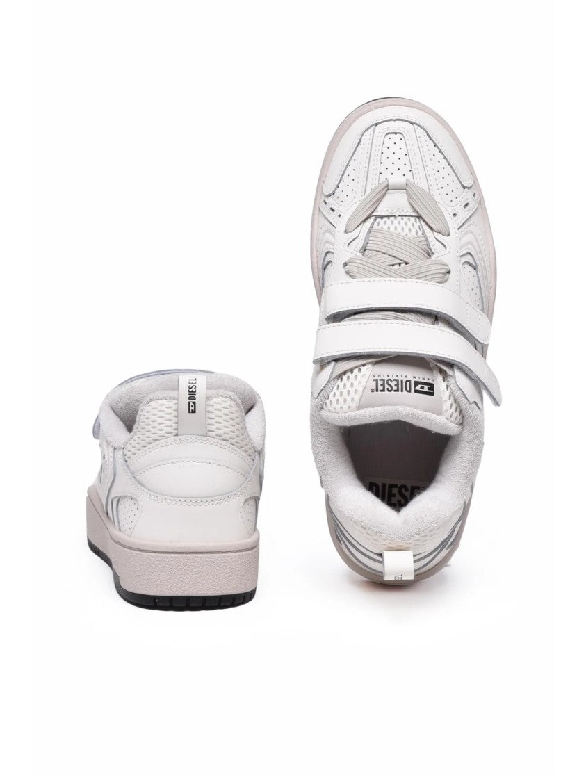 Diesel White Polyester-Blend Ukiyo Sneakers