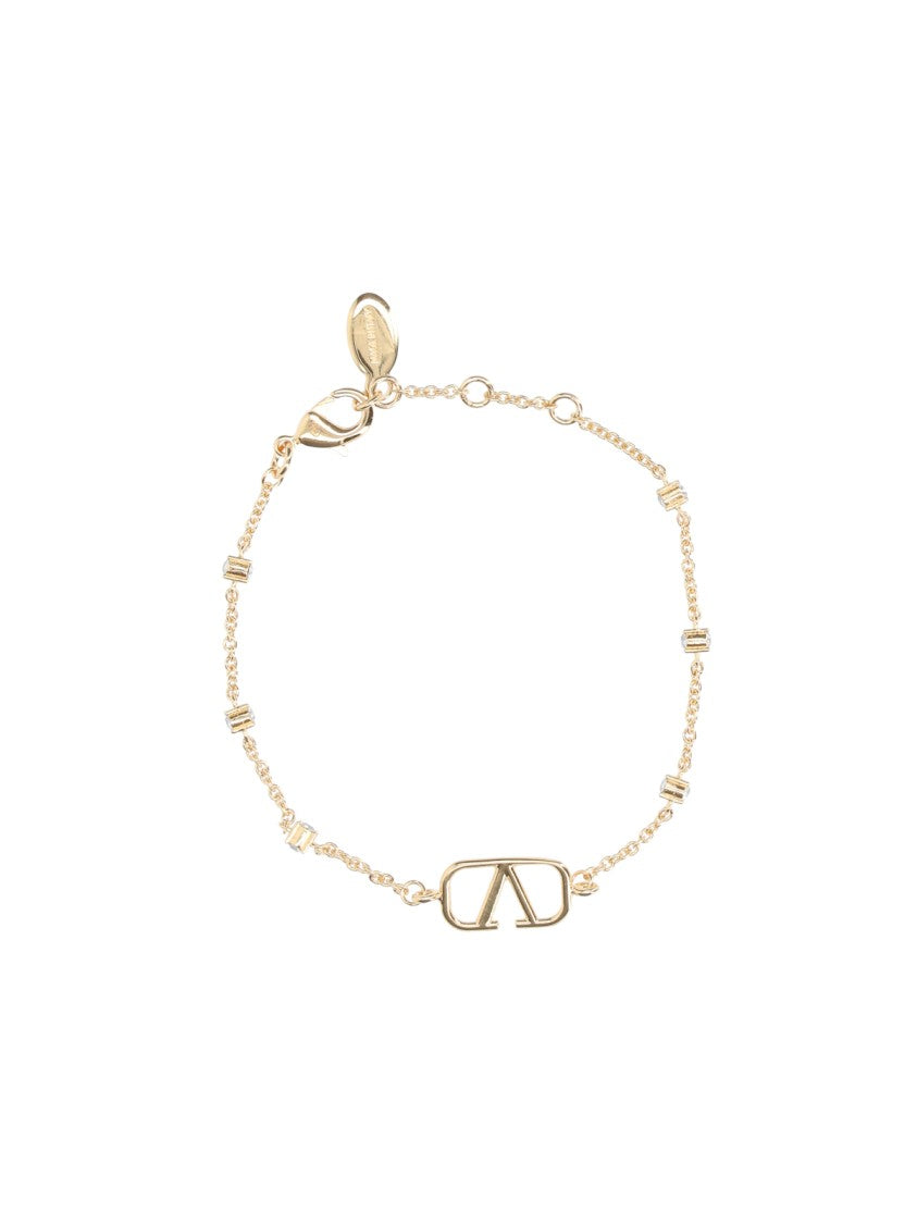 Valentino Garavani Gold Vlogo Signature Brass Bracelet