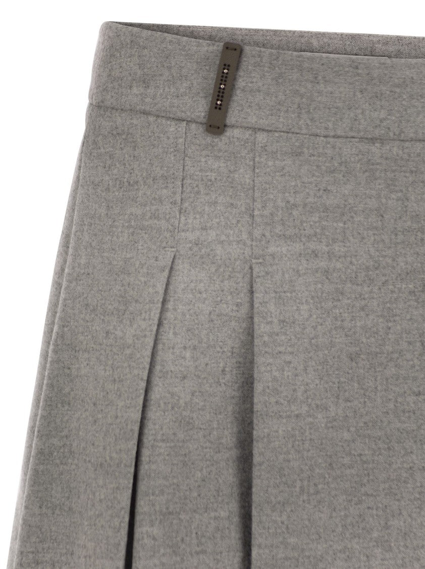 Peserico Short Skirt In Wool And Viscose