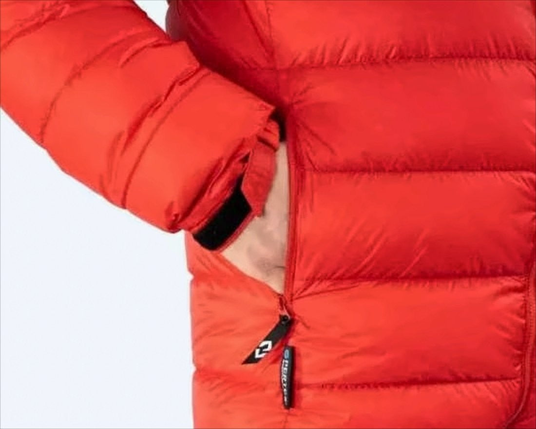 Cumulus Bright Red Padded Jacket With Horizontal Quilting