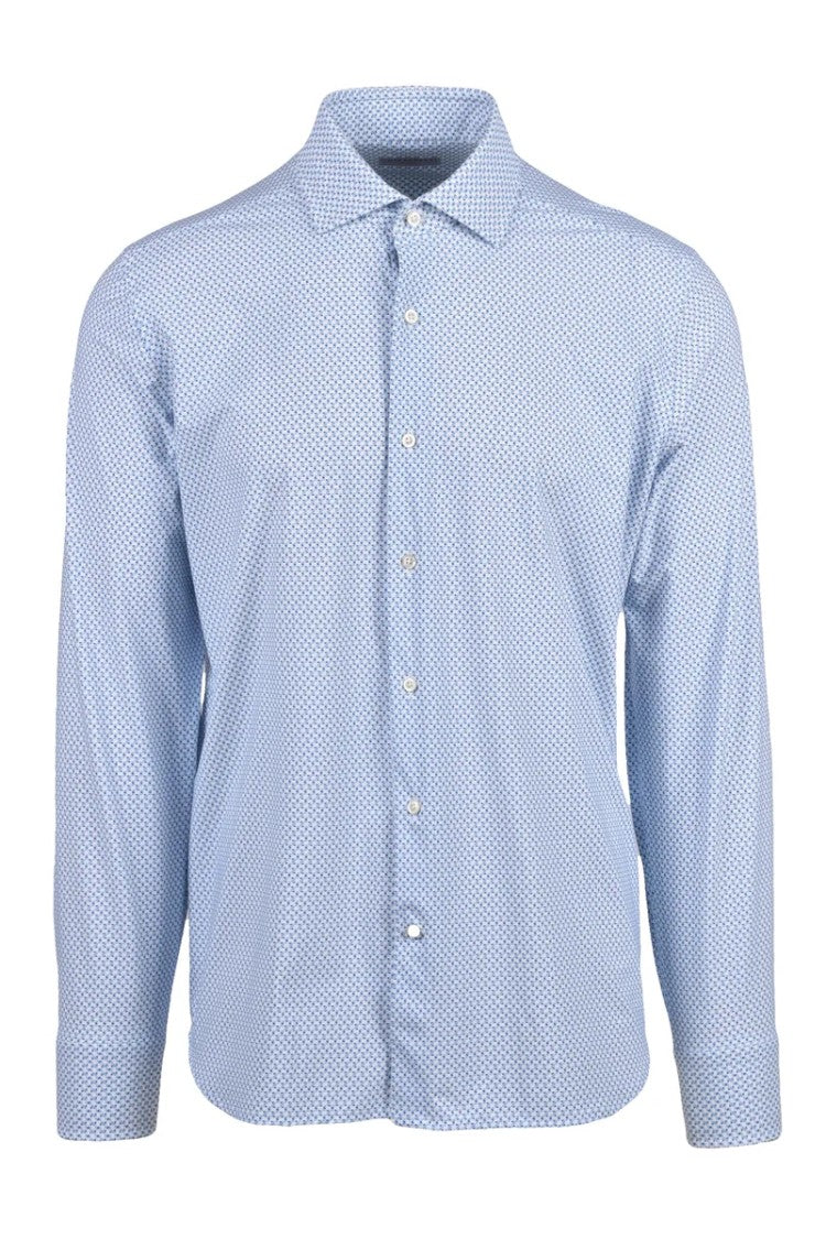 Ghirardelli Next White/Sky Blue Next Stretch Polyamide Elastane Men Shirt