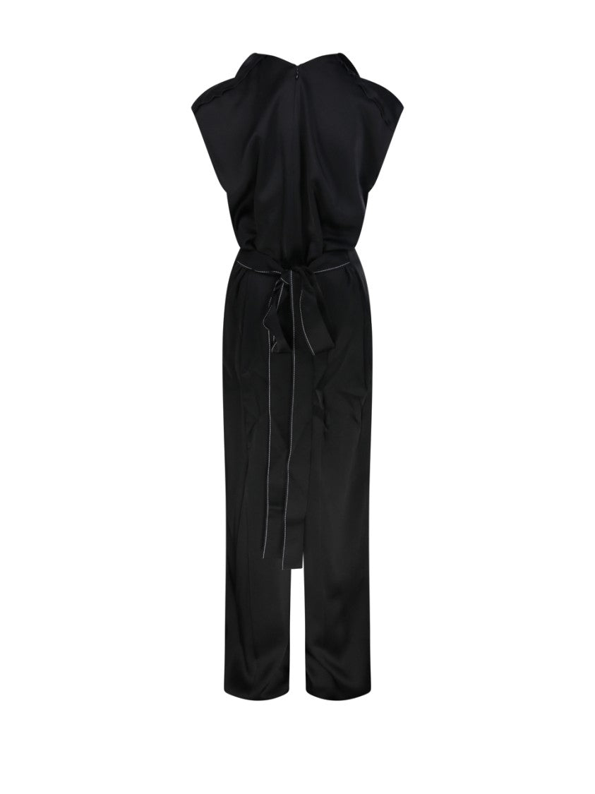 Victoria Beckham Draped Pleat Detail Jumpsuit