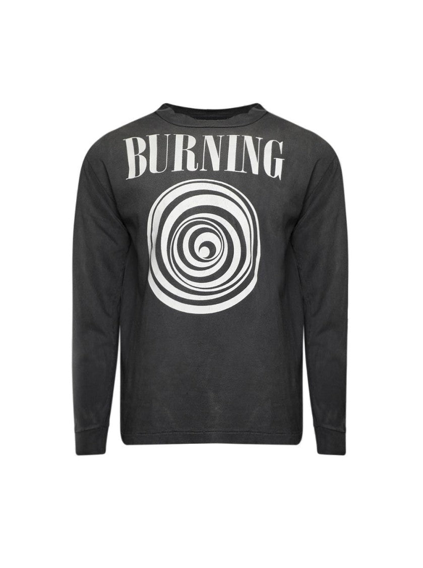 Saint Mxxxxxx Burning Long Sleeve T-Shirt