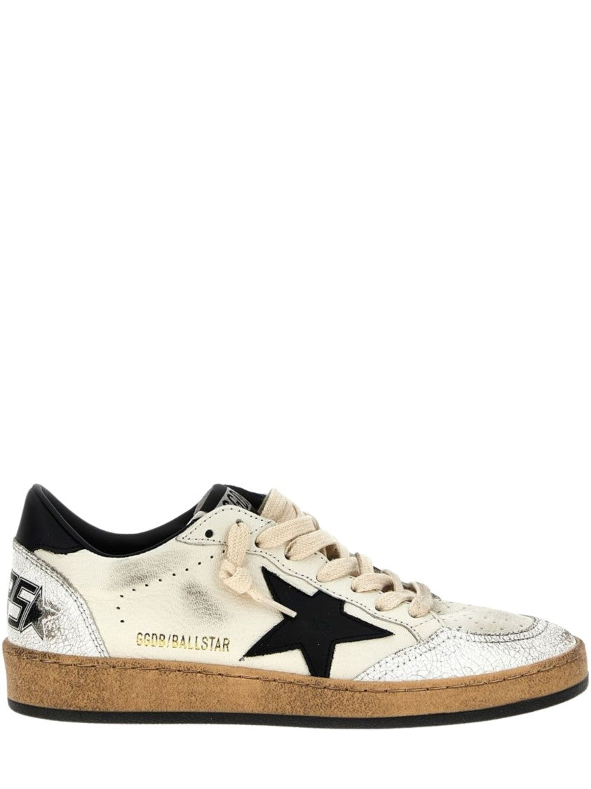 Golden Goose White Leather Ballstar Sneakers