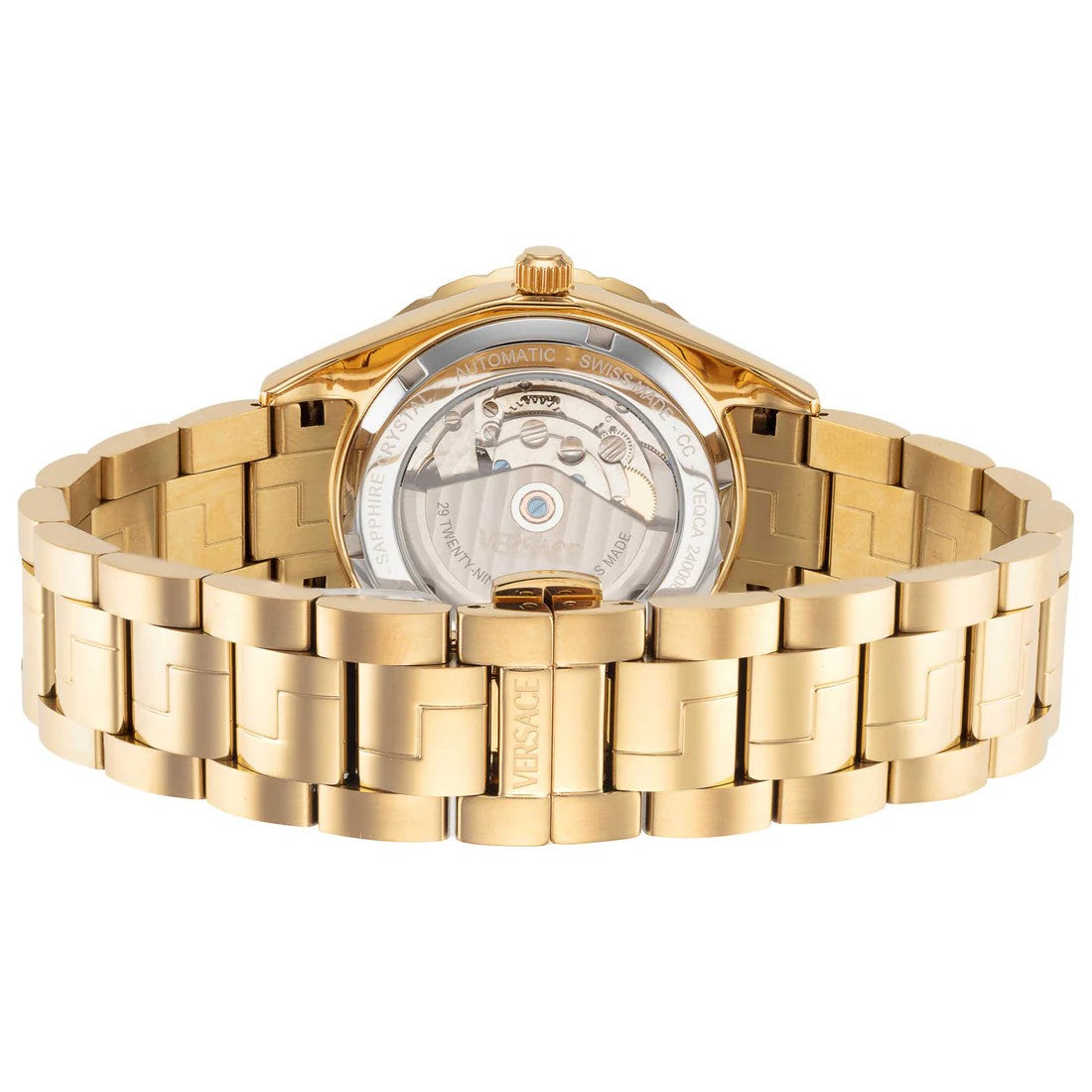 Versace Hellenyium Automatic Watch With Greca Motif And Medusa Emblem