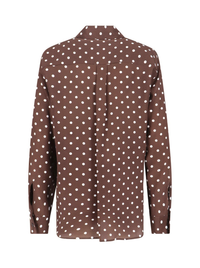 Parosh Polka Dot Shirt – Brown