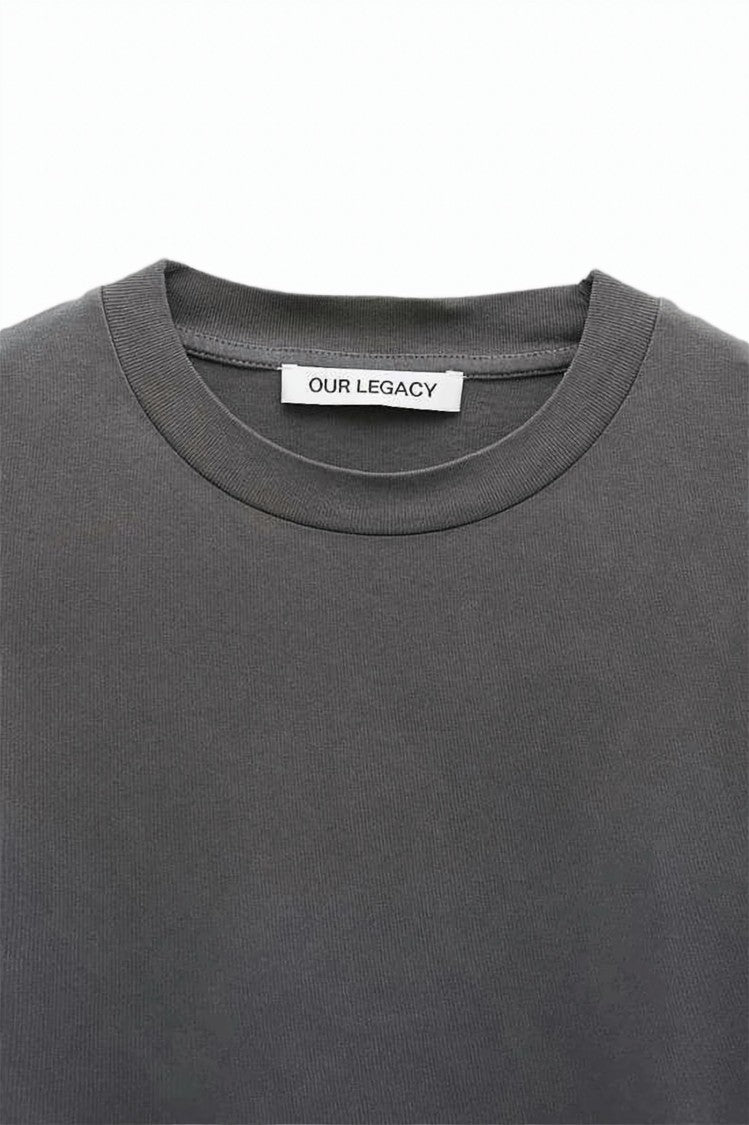 Our Legacy Relaxed Fit Grey T-Shirt With Crew Neckline