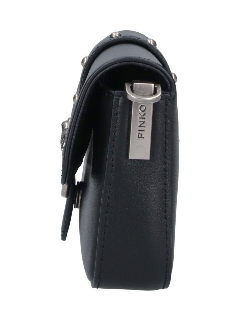 Pinko Black Love Bag Slouchy Leather Bag