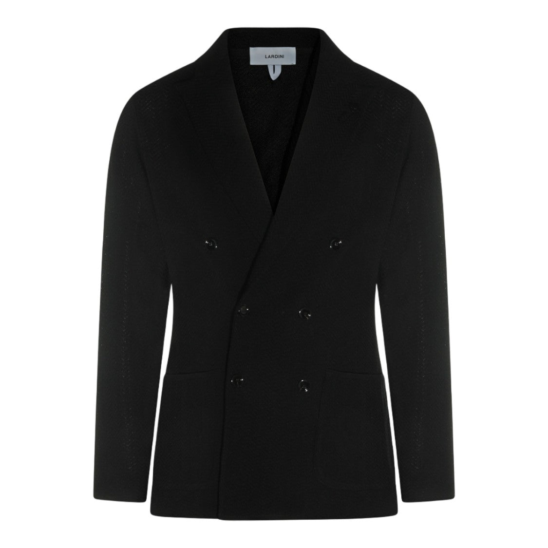 Lardini Textured Double-Breasted Jacket With Tailored Fit
