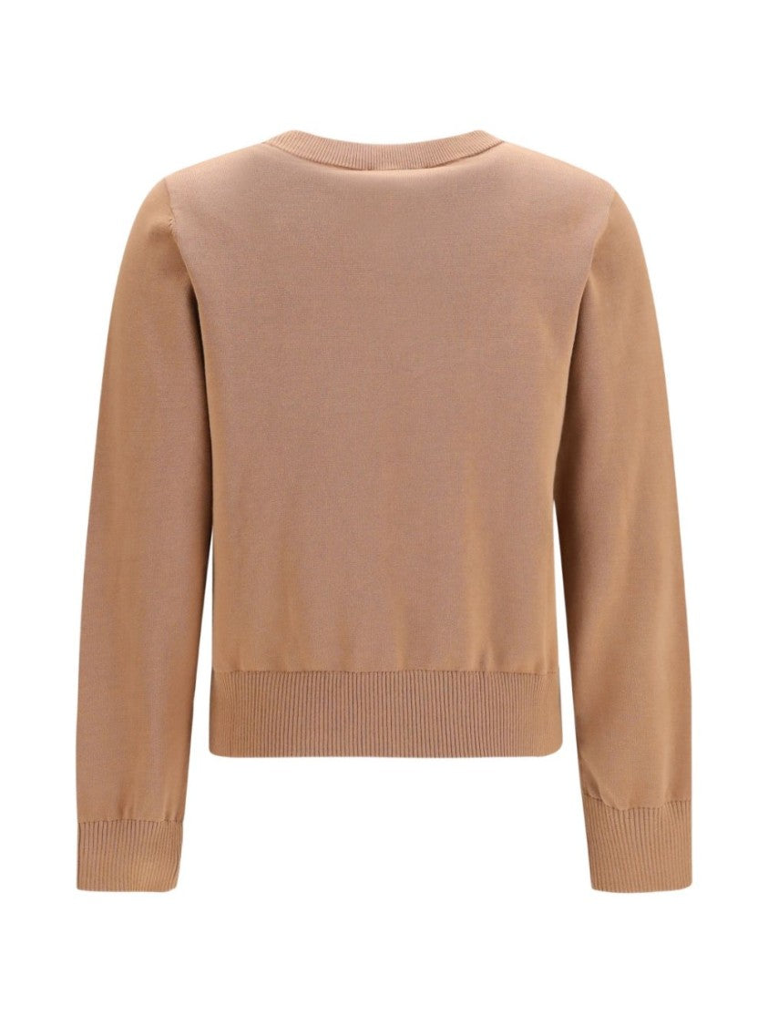 Ganni Multicolor Cropped Organic Cotton Cherry Print Sweater