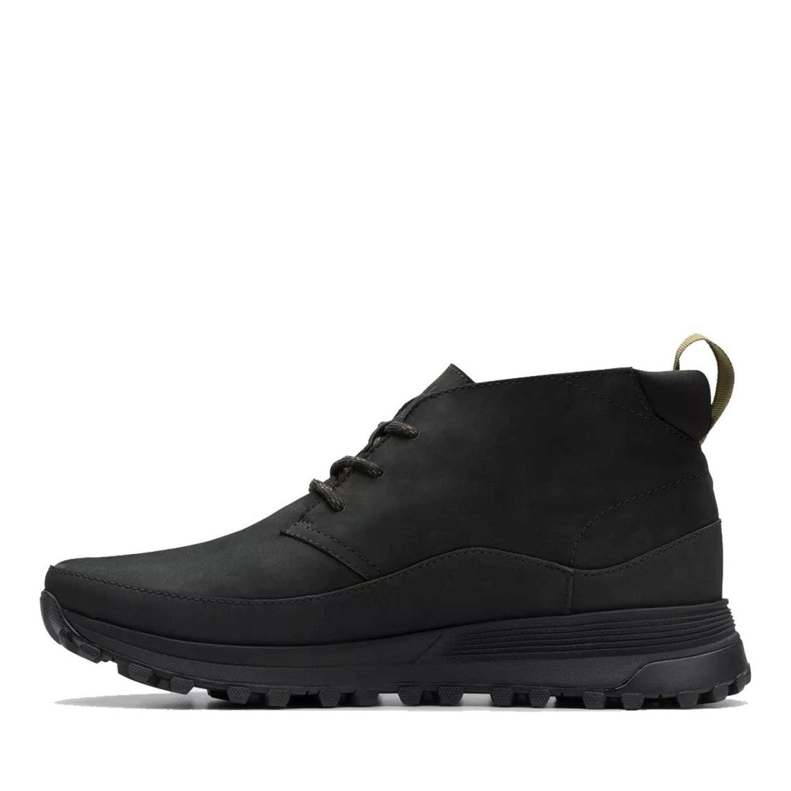 Clarks Trekdb Black Nubuck Rugged Sole Wedge Boots