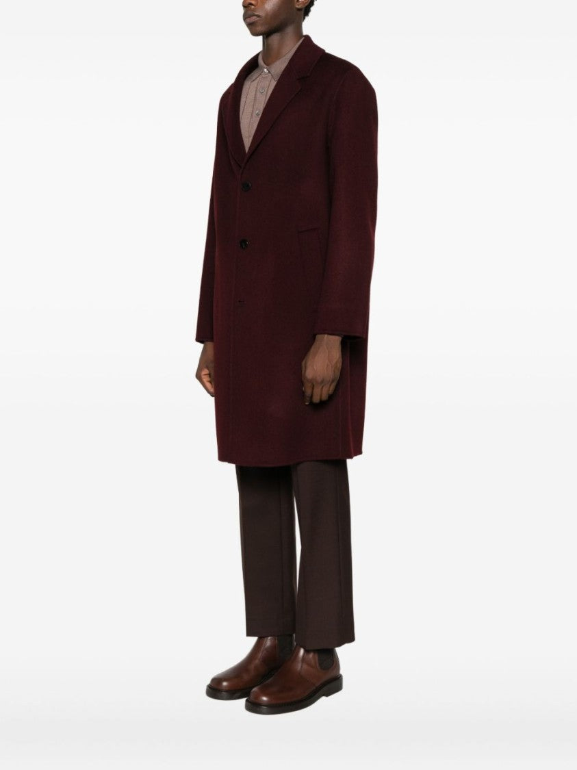 Amaranto Violet Straight-Fit Amaranto Coat