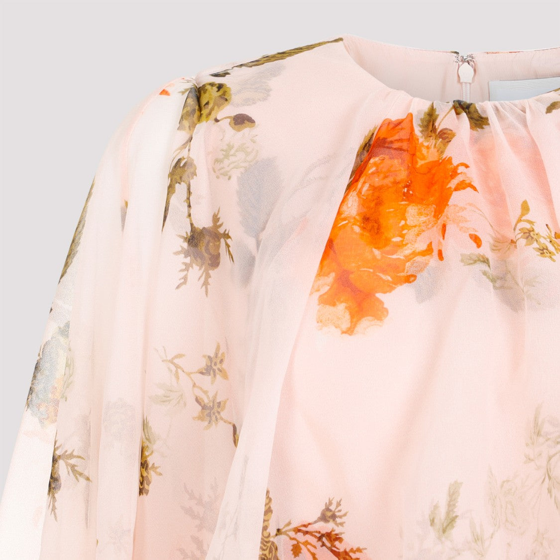 Erdem Shell Pink Silk Long Dress