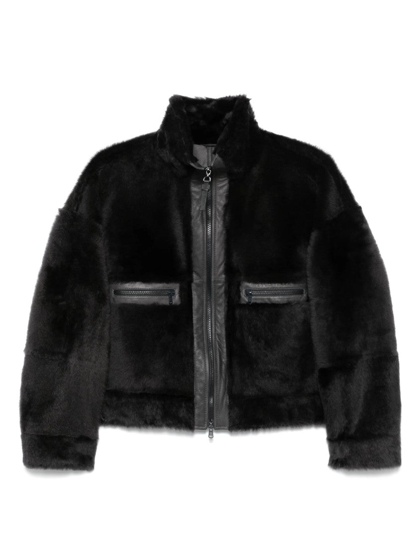 Brunello Cucinelli Boxy Grey Lamb Fur Jacket