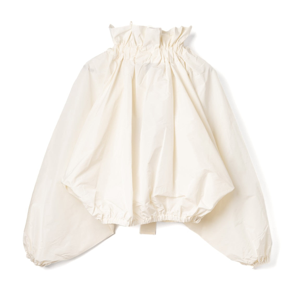 Patou Black Faille Drawstring Top