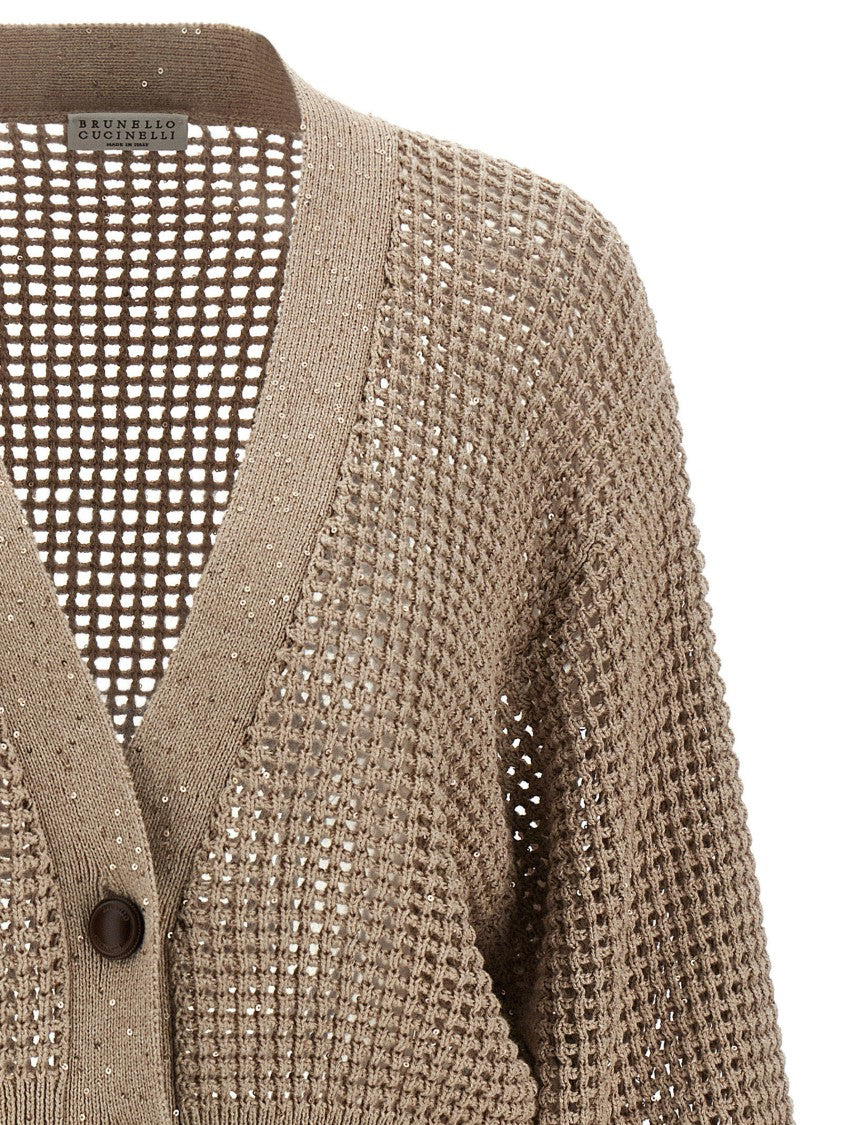 Brunello Cucinelli Cardrigan Sequin Mesh