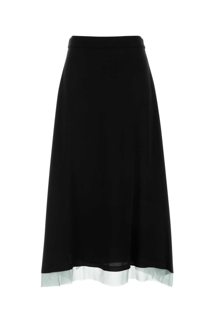 Fendi Black Crepe Skirt