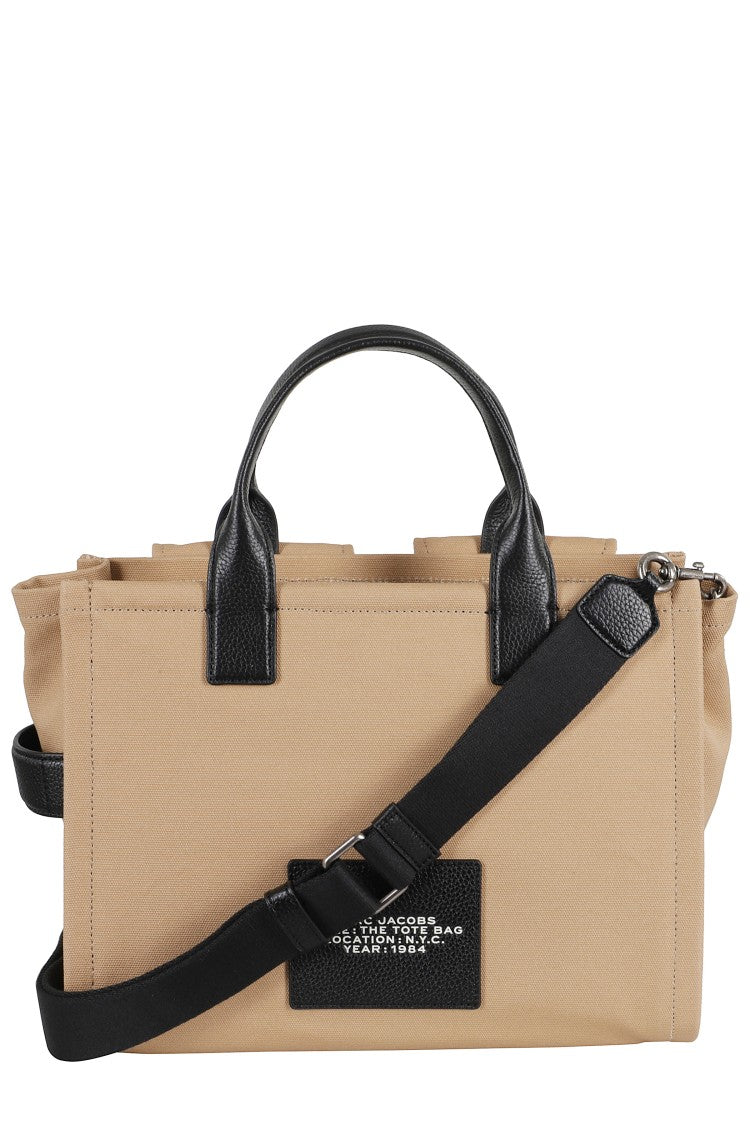 Marc Jacobs Camel Cotton Medium Tote With Leather Accents