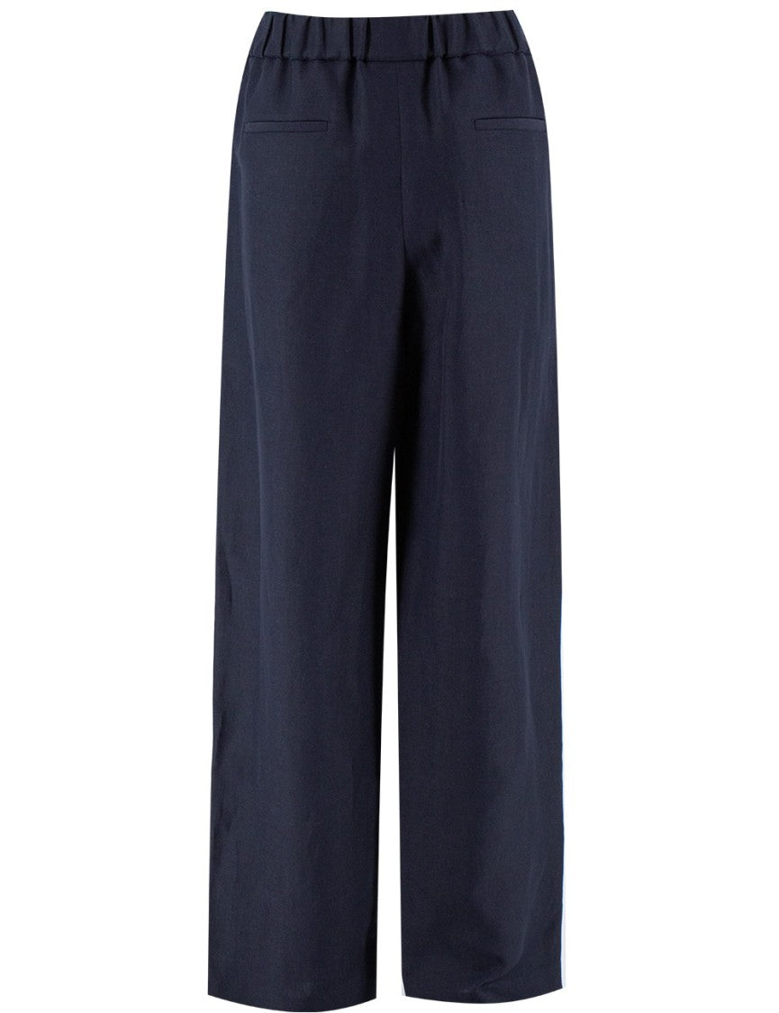 Fabiana Filippi Fluid Blue Viscose Jogging Trousers