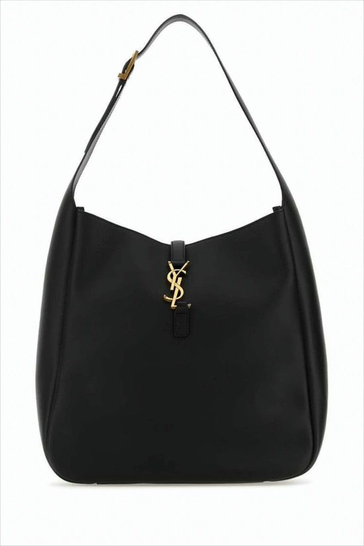 Saint Laurent Minimalist Black Calf Leather Shoulder Bag