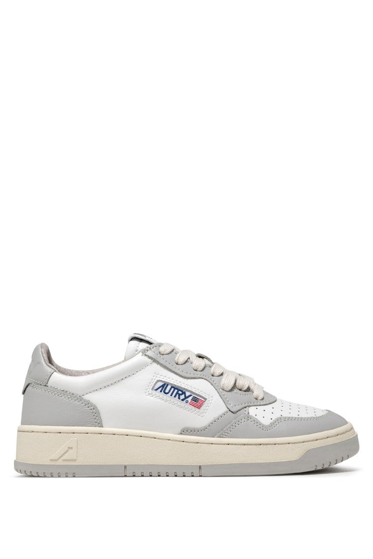 Autry White Medalist Leather Sneakers