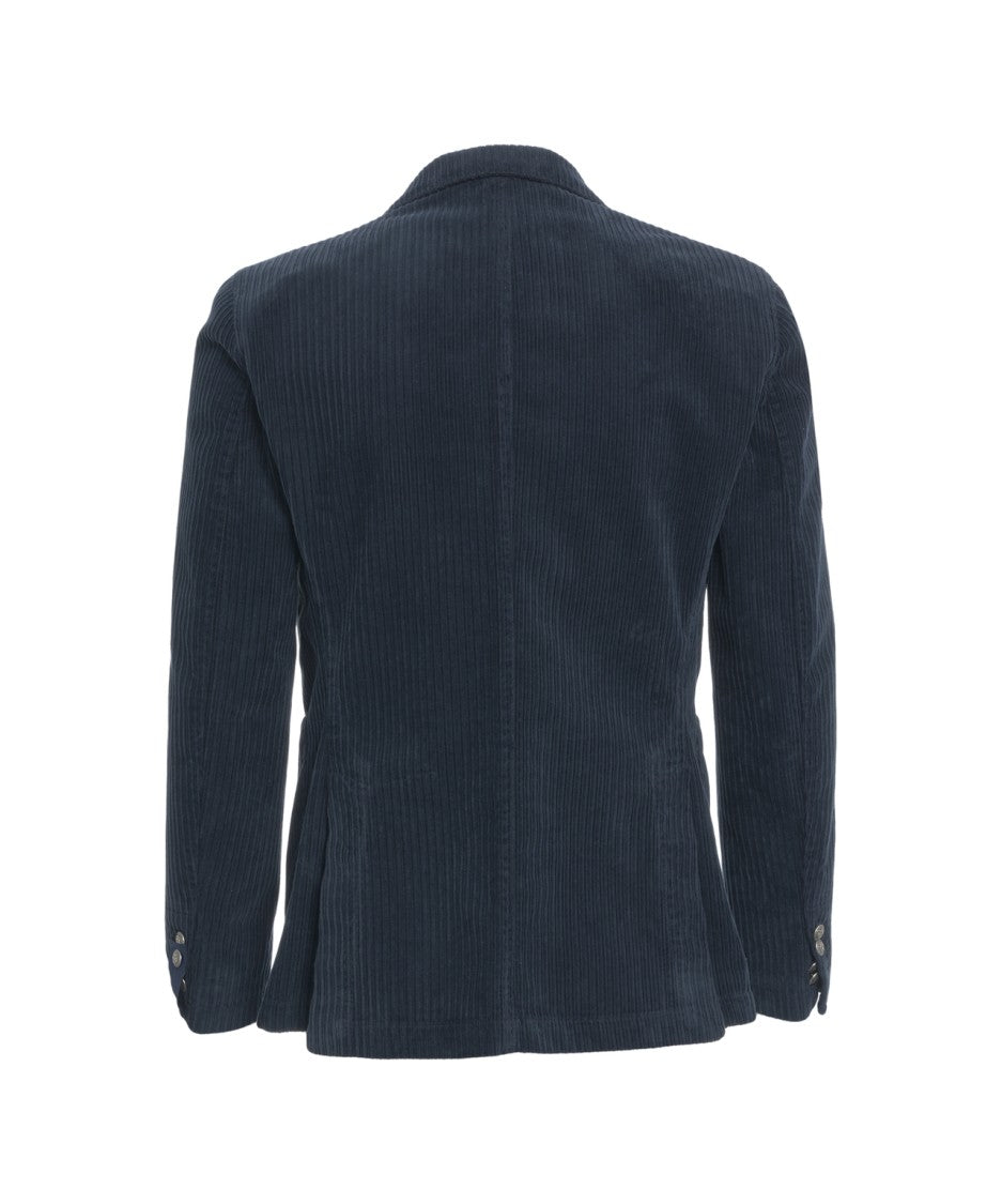 Bharnaba Corduroy Blazer With Tailored Fit And Notched Lapels