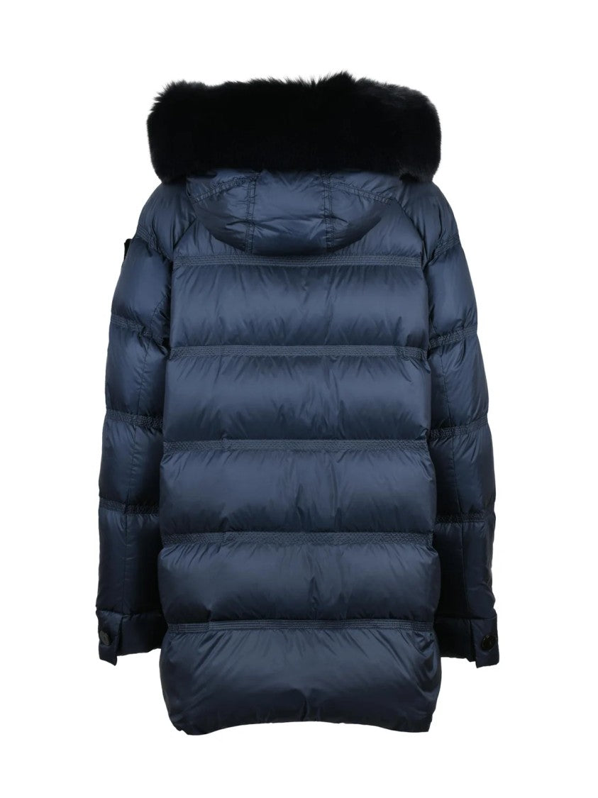 Peuterey Quilted Down Jacket With Luxurious Fur Trim