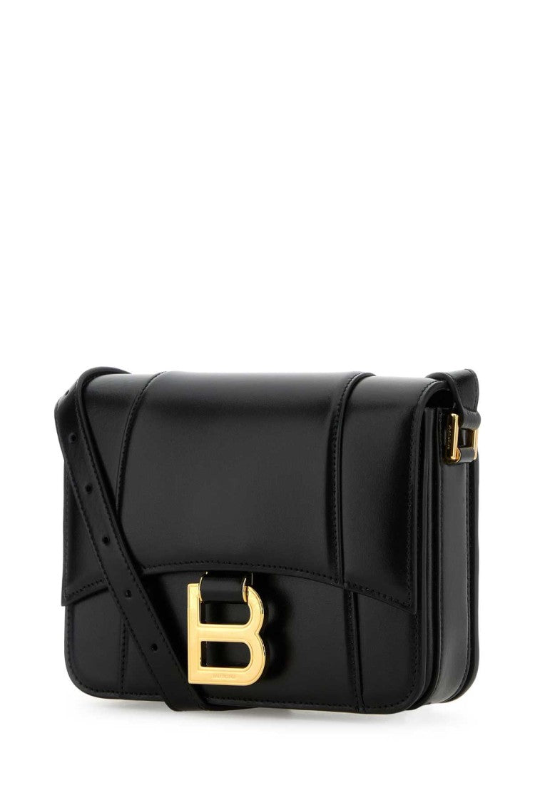 Balenciaga Black Leather Small Hourglass Crossbody Bag
