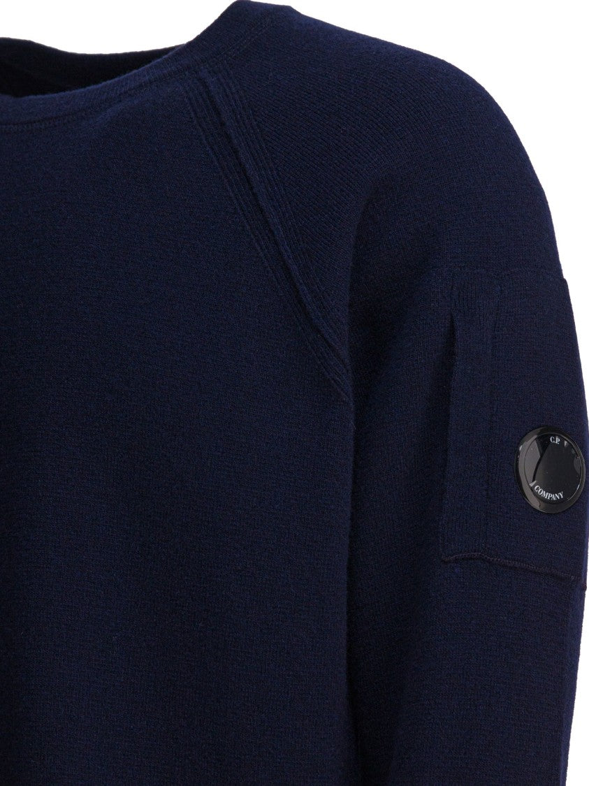 C.P. Company Crew Neck Sweater In Soft Lambswool Blend