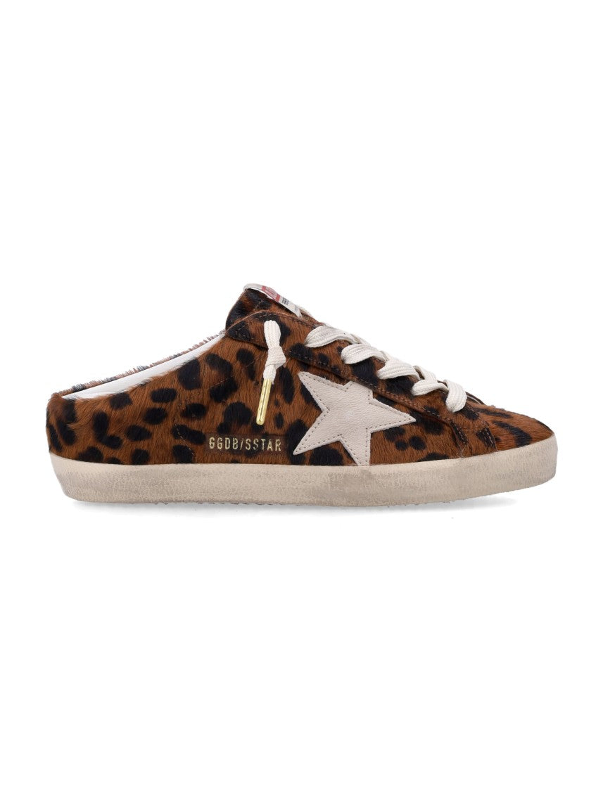 Golden Goose Leopard Print Slip-On Sabot Sneakers