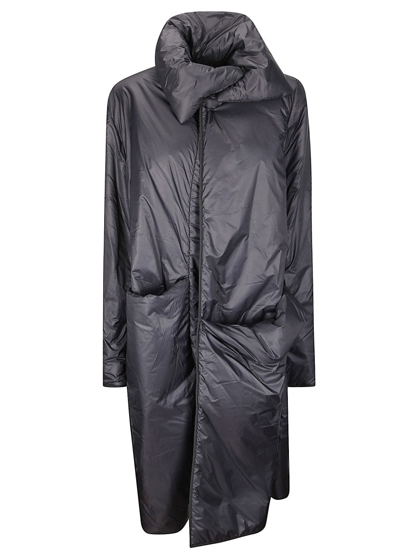 Maria Calderara Black Coat With Internal Drawstring