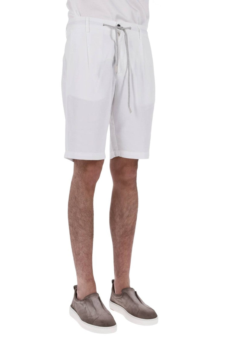 Eleventy Jogger Cotton-Linen Denim Shorts