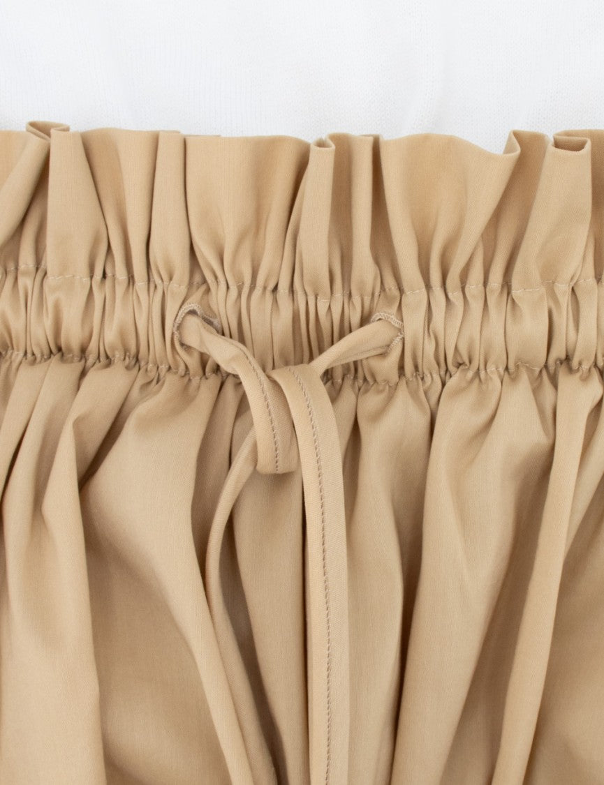 Fabiana Filippi Bi-Colour Cotton Dress With Elastic Waistband