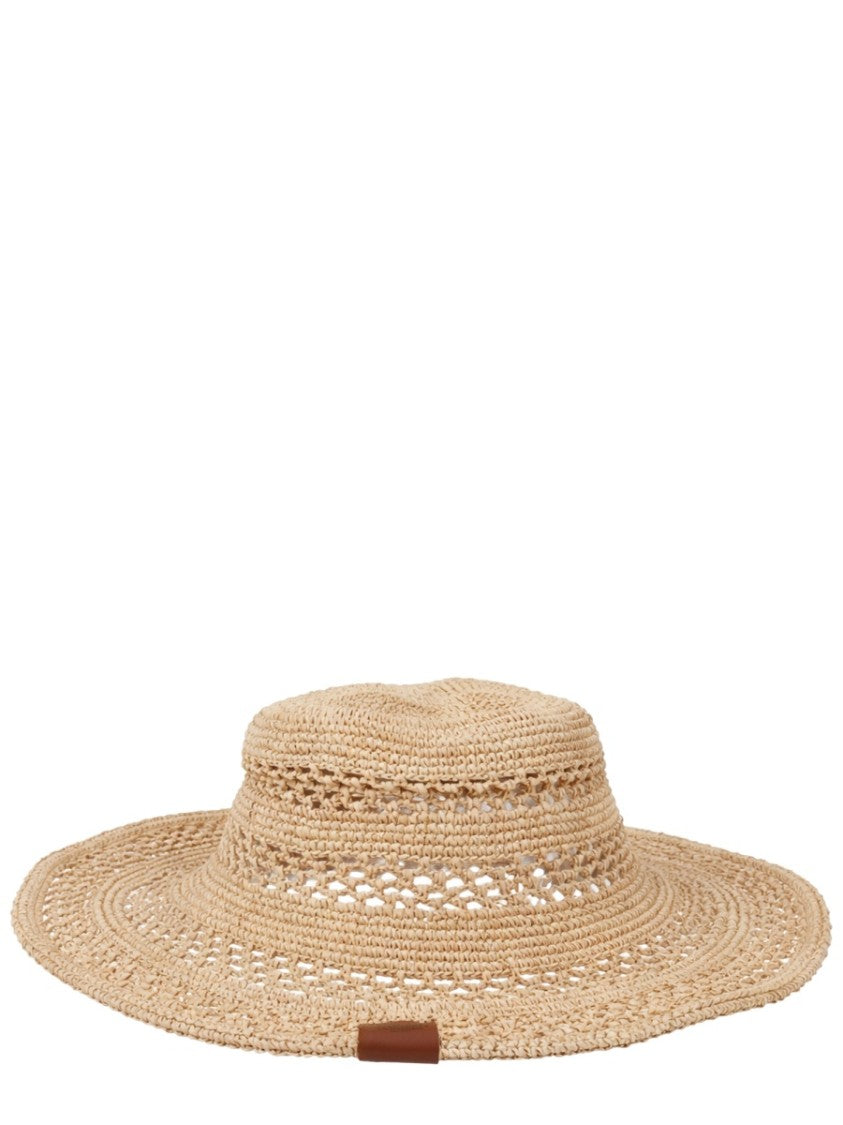 Ruslan Baginskiy Natural Straw Open Weave Hat