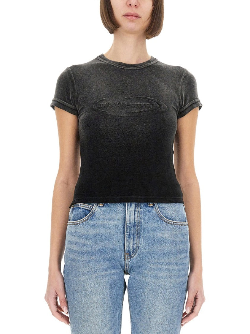 T By Alexander Wang Slim Fit Black T-Shirt