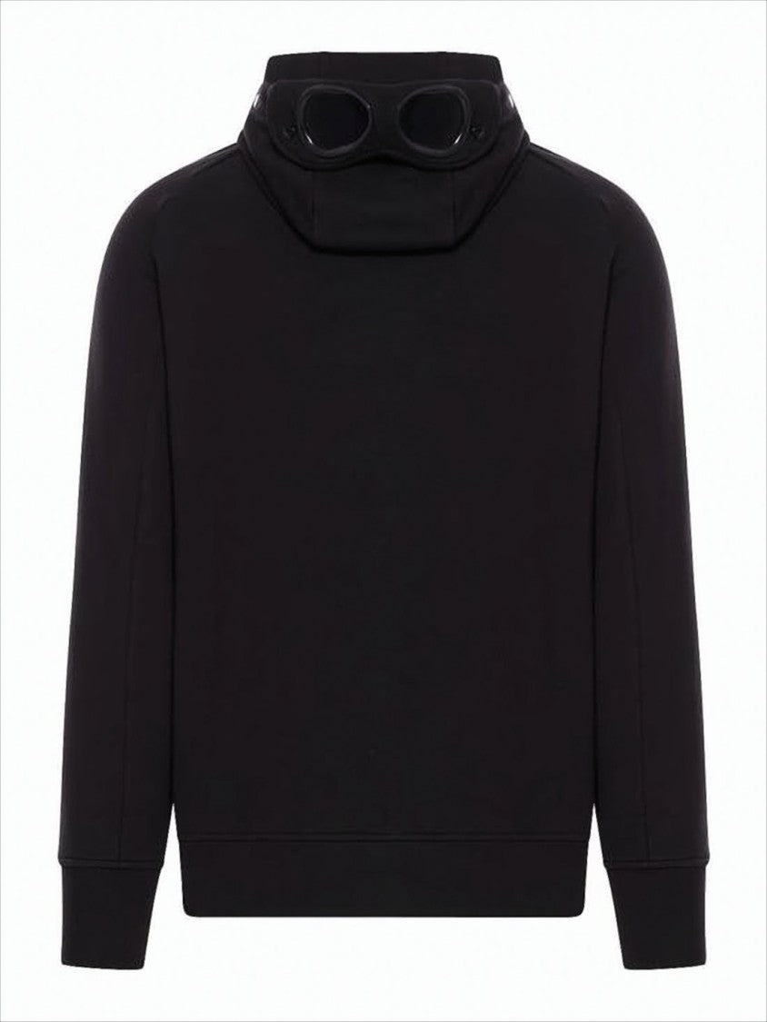 C.P. Company Functional Black Zip-Up Hoodie With Built-In Goggles