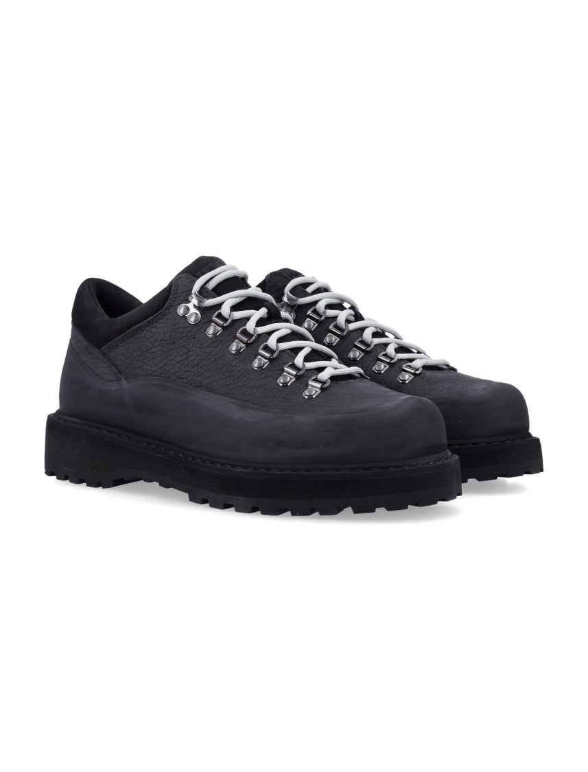 Diemme Cornaro Textured Black Low-Top Sneakers