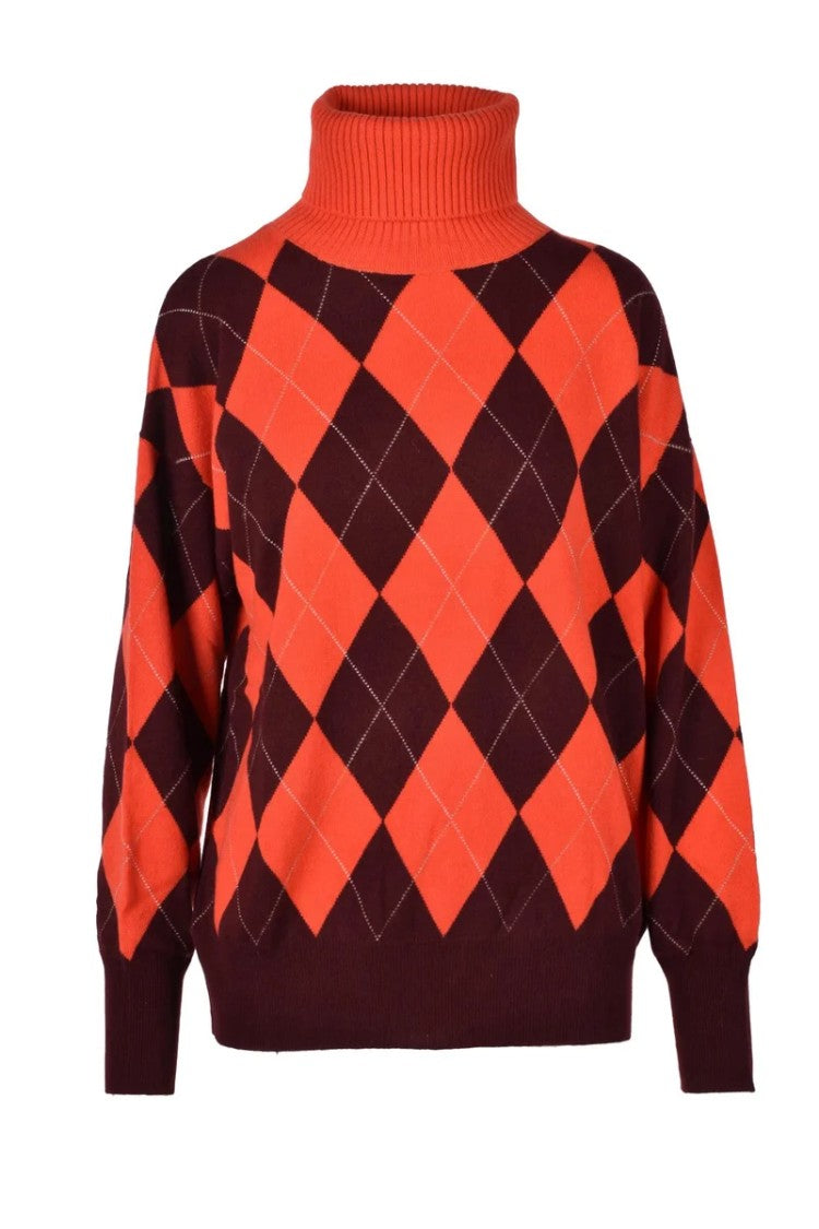 Ballantyne Orange Cashmere Knit's