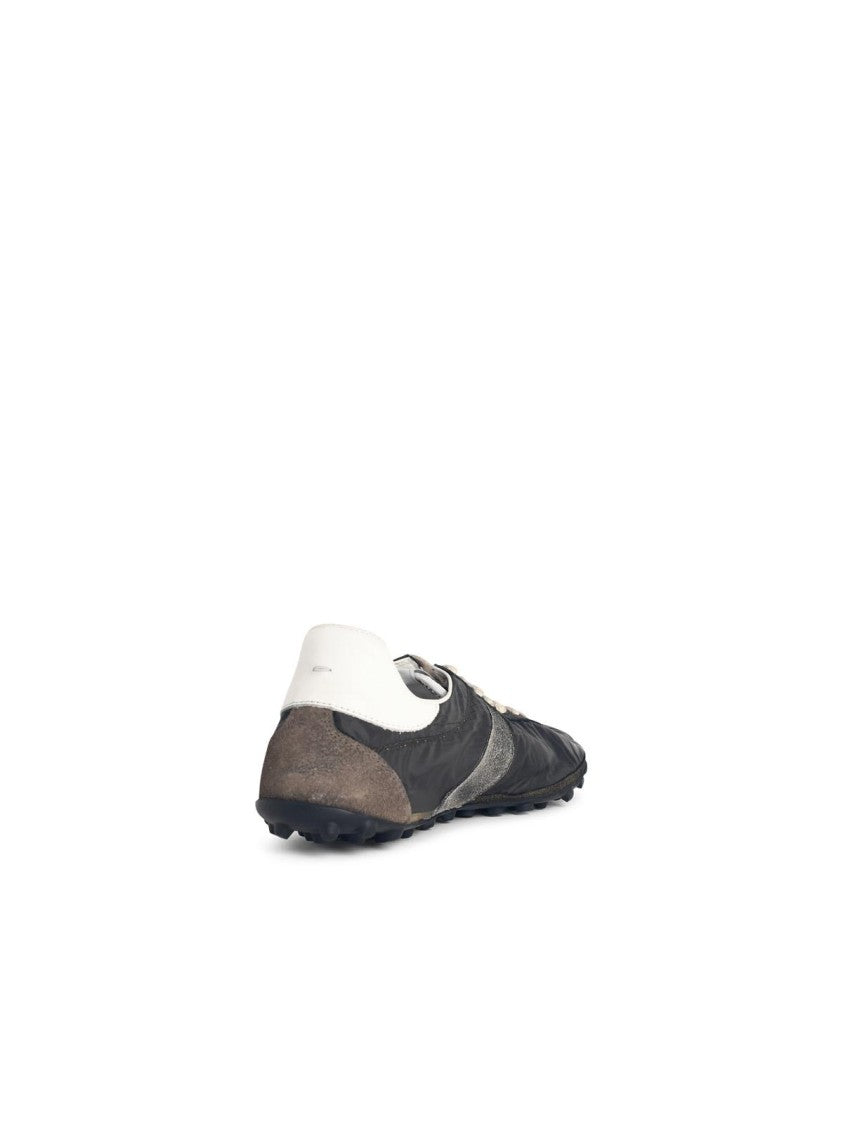 Maison Margiela 'Sprinters' Sneakers In Leather And Gigio Scuro Fabric