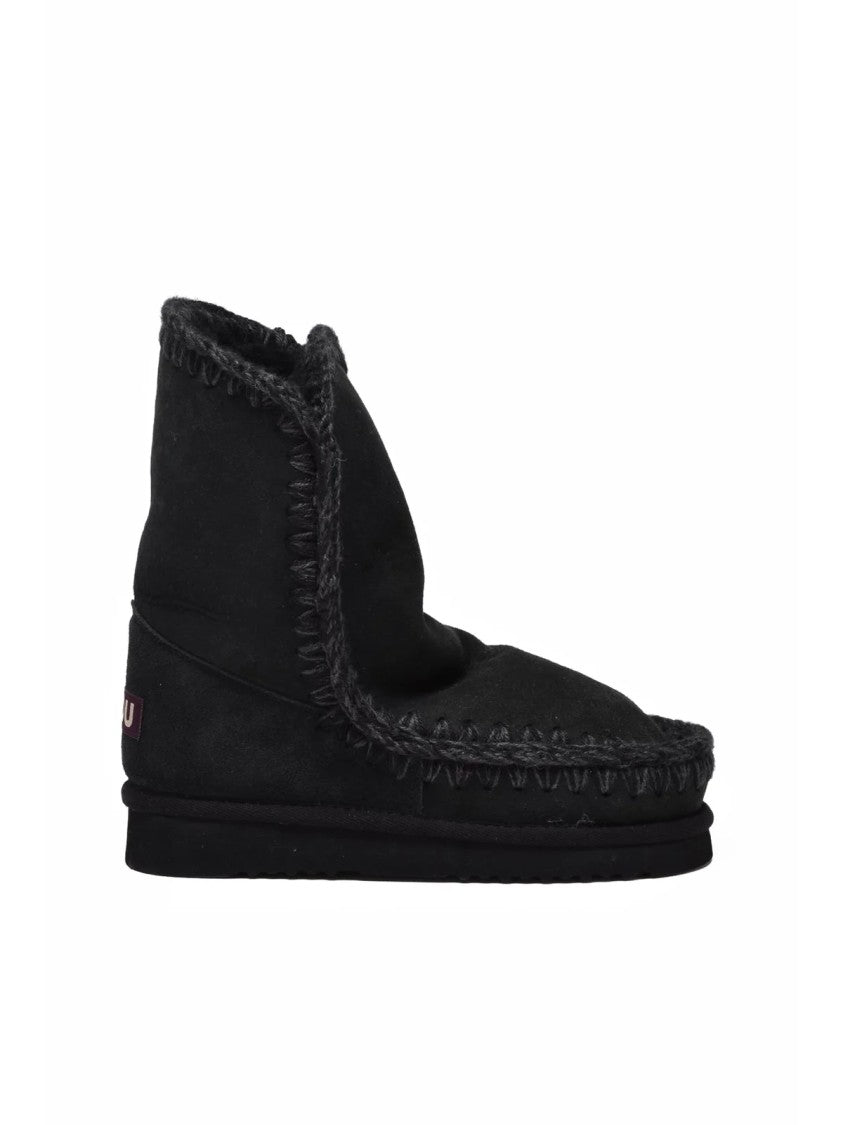 Mou Black Suede Wool Eskimo Boots