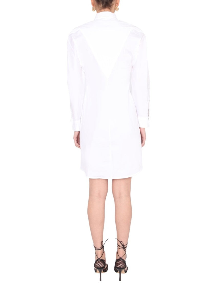 Bottega Veneta Relaxed Front Button Chemisier Dress With Kimono Sleeves