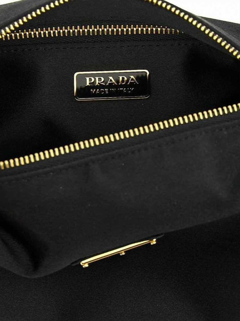 Prada Rectangular Silk And Viscose Shoulder Bag