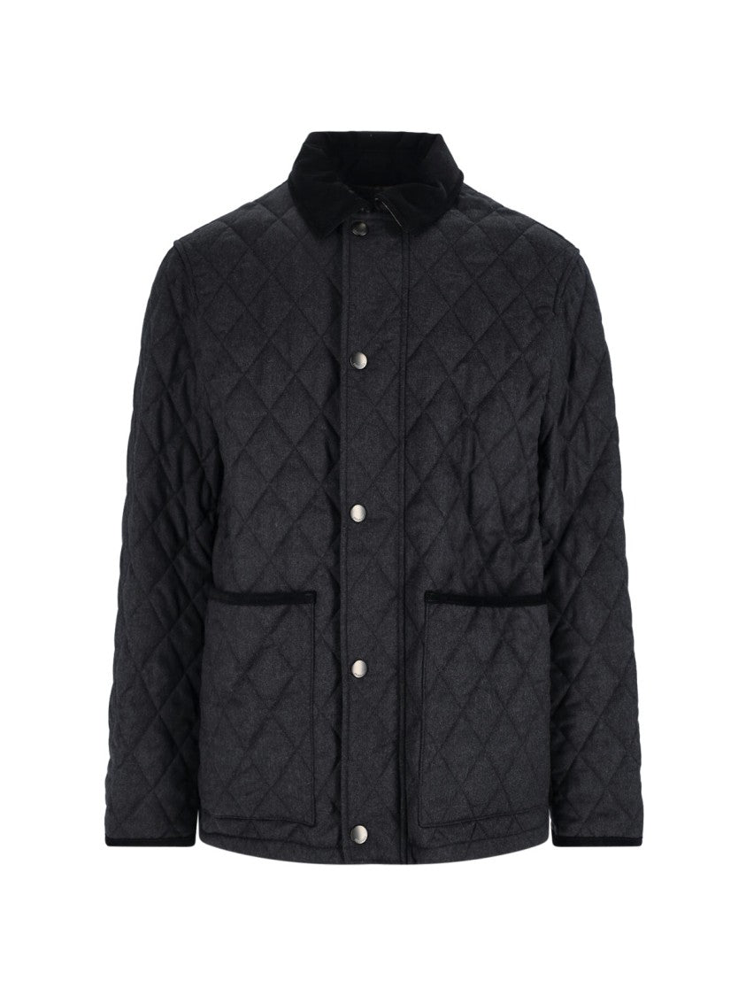 Burberry Quilted Wool Jacket – Black