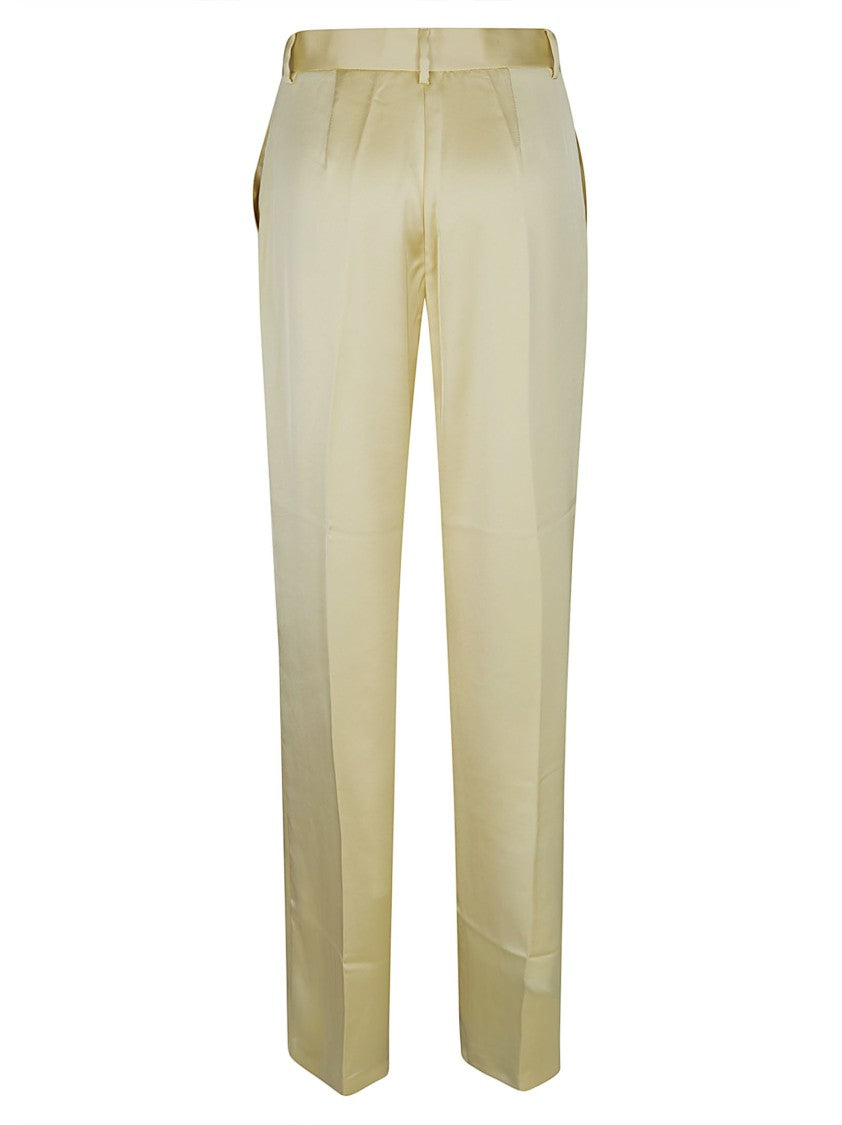 The Andamane High-Waisted Satin Regular Fit Trousers