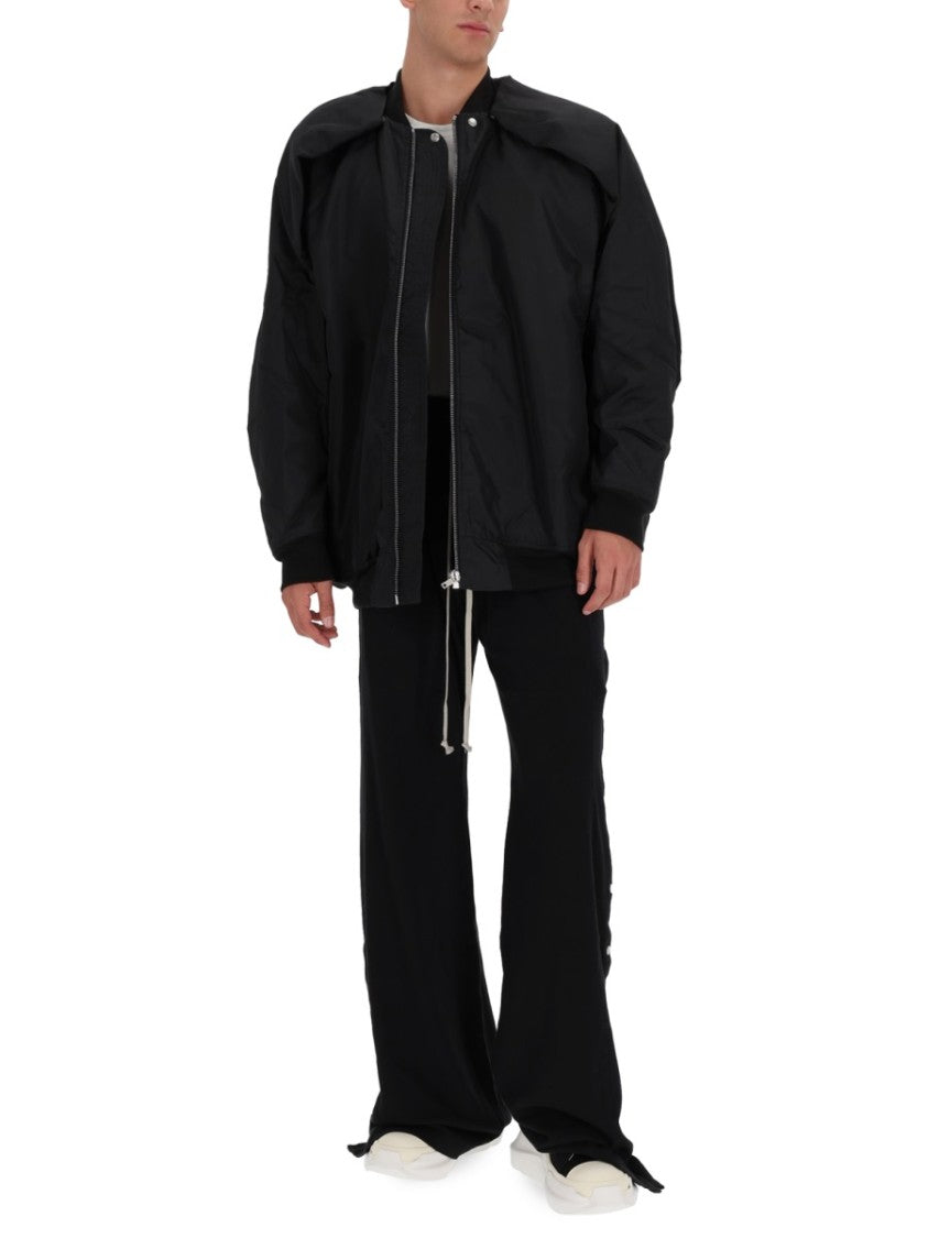 Drkshdw By Rick Owens Oversized Matte Black Nylon Jacket