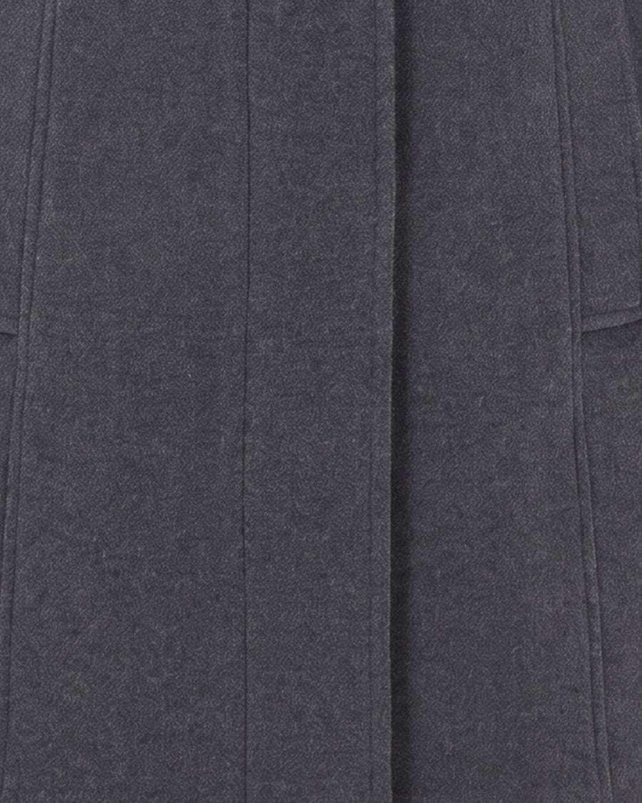 Liu Jo Ash Grey Wool-Blend Midi Coat