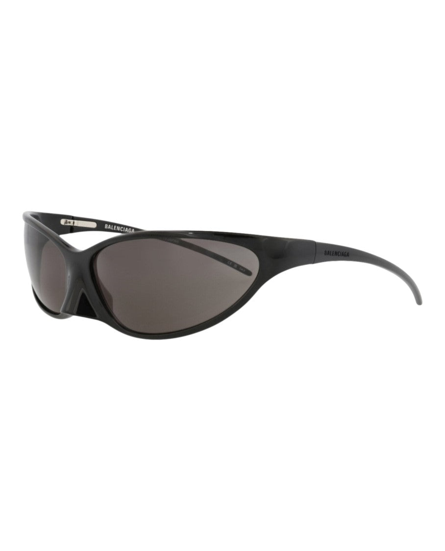 Balenciaga Shield-Frame Alluminum Sunglasses