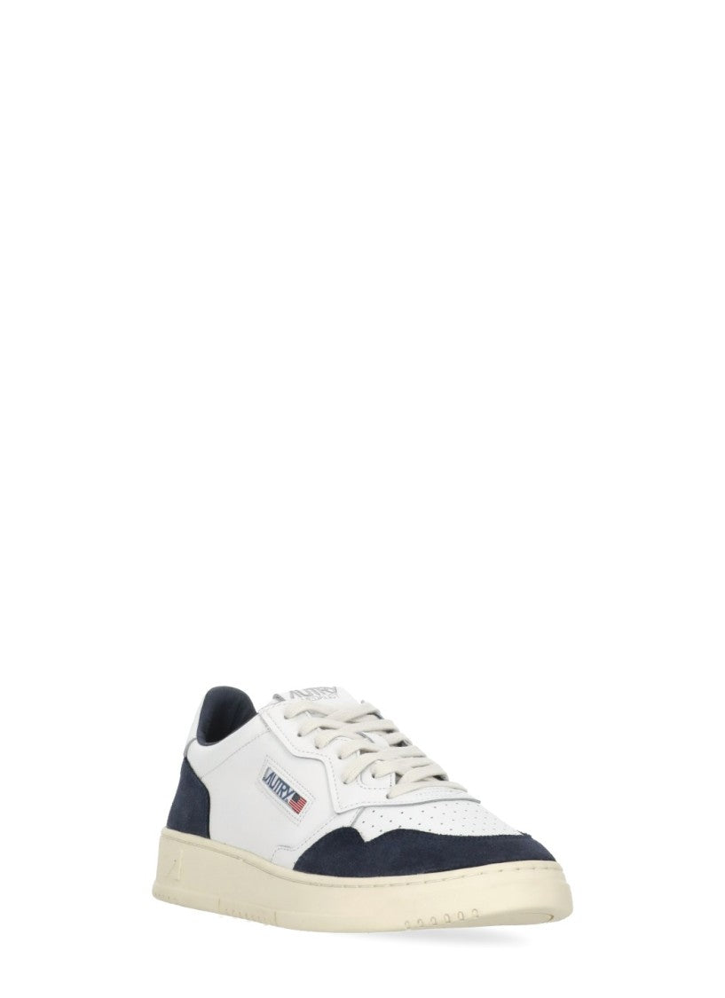 Autry White Leather Suede Insert Sneakers