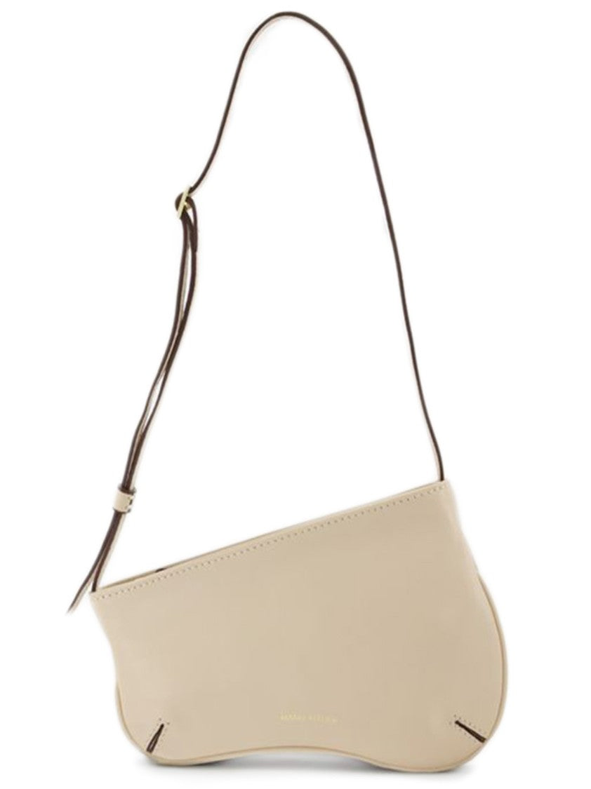 Manu Atelier Mini Curve Hobo Bag  - Ivory - Leather