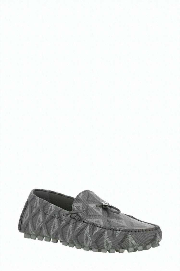 Dior Textured Geometric Pattern Loafer With Rugged Sole